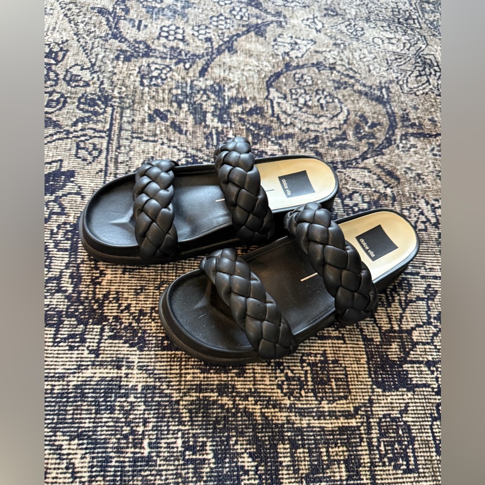 Dolce Vita Black Braided Sandals